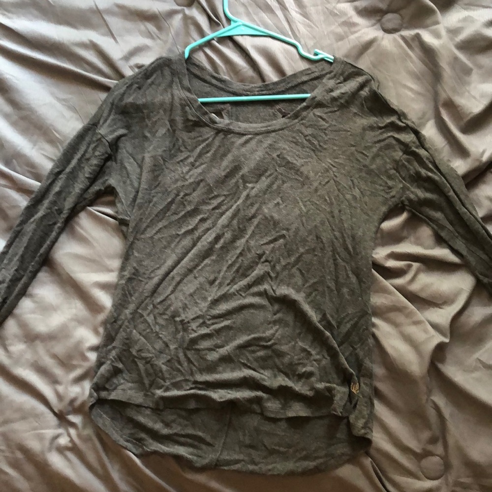 Open back work out shirt